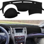 Yiz Dash Cover Mat Custom Fit for Infiniti G25 G25X G35 G35X G37 G37X 2008 2009 2010 2011 2012 2013,Infiniti Q40 Q60 2014 2015,Dashboard Pad Carpet Protector(Black) Y67
