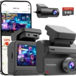 DDPAI Dash Cam Front and Rear, 4K+1080P Dash Camera for Cars, Z50 Pro Dual Dashcam Included 64GB Card, Built-in 5G Wi-Fi 6 GPS, 3'' IPS Screen, AI ISP Night Vision, 143° Wide Angle, 48H Parking Mode