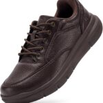 FitVille Men Wide Walking Shoes Casual Comfortable Dress Shoes Lightweight Arch Support Oxford Shoes Non-Slip Vegan Leather Business Sneakers