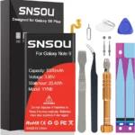 Galaxy Note 9 Battery, SNSOU 5300mAh EB-BN965ABU Li-Polymer Replacement Battery for Samsung Galaxy Note 9 N9600 SM-N9600 N960U N960F N960A N960T N960P with Repair Replacement Kit Tools