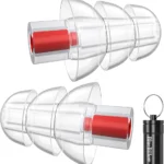 Ear Plugs for Sleeping, Earplugs for Noise Reduction,[25dB] Hearing Protection Concert Earplugs for Musicians and Noise Sensitivity, Suit for Festivals, Nightclubs and All Raves (Red)