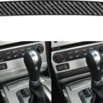 NVCNX Real Carbon Fiber Compatible with Infiniti G35 G37 G25 Q60 Q40 2007-2015 X S Sedan Coupe Convertible Car Accessories Interior Trim Dash CD AC Control Panel Strip Cover Black