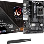 ASRock B650M PG Lightning WiFi 6E AMD Ryzen 9000/8000/7000 Series Socket AM5 B650 DDR5 up to 7200+ (OC) MHz 256 GB SATA3 6.0 Gb/s Micro ATX Motherboard M.2 RGB LED BIOS Flashback