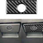 NVCNX Real Carbon Fiber Compatible with Infiniti G35 G37 G25 Q60 Q40 2007-2015 S X Sedan Coupe Convertible Car Accessories Interior Trim Dash Co-Pilot Storage Box Handle Cover Sticker Black