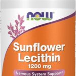 NOW Supplements, Sunflower Lecithin 1200 mg with Phosphatidyl Choline, 200 Softgels