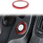 Car Engine Start Stop Button Cover Compatible with Infiniti G37 2008-2013 G35 2007-08 G25 2011 2012 Q60 2014 2015, Push Start Button Cover Trim Protection Ring Accessories(red)
