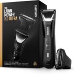 ماكينة تشذيب شعر الفخذ والجسم ذا لاون ماور® 5.0 الترا من مانسكيبد® - ماكينة حلاقة مزدوجة الراس سكين سيف وشفرات من الرقائق المعدنية، ماكينة حلاقة رطبة وجافة، قابلة لاعادة الشحن بمنفذ USB نوع C مع شنطة