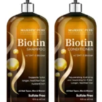 MAJESTIC PURE Biotin Shampoo and Conditioner Set with DHT Blocker Complex - Hydrating, Nourishing & Supporting Healthy Hair, Sulfate Free, for Men & Women - 16 fl oz each