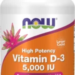 NOW Foods Supplements, Vitamin D-3 5,000 IU, High Potency, Structural Support*, 240 Softgels