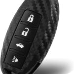 Key Fob Cover Case Compatible with Infiniti EX35 FX35 FX37 FX50 G25 G35 G37 JX35 M35 M35H M37 M45 M56 Q40 Q50 Q60 Q70 QX50 QX56 QX60 QX70 4 Button Keyless Entry Remote