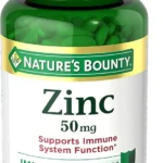 Nature’s Bounty Zinc 50mg, Immune Support & Antioxidant Supplement, Promotes Skin Health 250 Caplets