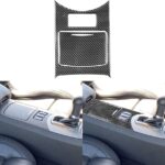 NVCNX Real Carbon Fiber Compatible with Infiniti G35 G37 X 2007 2008 2009 2010 Sedan Coupe Convertible Car Accessories Interior Trim Center Console Cup Holder Cover Sticker Black