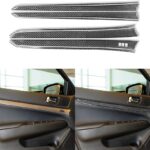 NVCNX Real Carbon Fiber Front Rear Door Inner Panel Decal Strip Cover Trim Soft Sticker Car Interior Accessories for Infiniti G37 2008-2013, for G35 2007-2008, for G25 2011-2012 Sedan 8PCs Black B