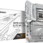 GIGABYTE X870 AORUS Elite WIFI7 ICE Motherboard - Supports AMD Ryzen 9000 CPUs, 16+2+2 Phases Digital VRM, up to 8000MHz DDR5 (OC), 3xPCIe 5.0, Wi-Fi 7, 2.5GbE LAN, USB 4