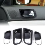 Inner Door Handle Cover Door Bowl Trim Frame Compatible with Infiniti G37 2008-2013 G35 2007-08 G25 2011 2012 Q60 2014 2015, Car Inner Grab Handle Trim Panel Cover Accessories (Carbon Fiber Pattern)