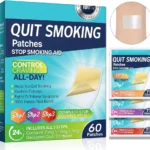 60mg Quit Smoking Patches, Step 1 2 3 Stop Smoking Aids Patches, 60 Count Quit Smoking Stickers That Work with 2 Weeks, Anti Smoking Patches, Delivered Over 24 Hours Transdermal System