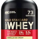 Optimum Nutrition Gold Standard 100% Whey Protein Powder support and recovery
