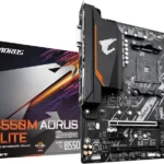Gigabyte GIGABYTE B550M AORUS Elite (AM4/ AMD/ B550/ Micro-ATX/ DDR4/ Dual M.2/ PCIe 4.0/ Realtek GbE LAN/Gaming Motherboard)