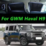 For GWM Haval H9 2024 2025 Car Front Windshield Shade Cloth Sun Visor Side Window Magnetic Sunshade Mesh Curtains