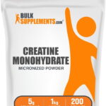 BulkSupplements® Creatine Monohydrate Powder, Micronized, 5g per Serving, 1kg, 200 Servings