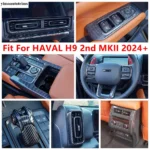 Rear Armrest Air Conditioning AC Vent / Steering Wheel / Gear Shift Panel Cover Trim Accessories For HAVAL H9 2nd MKII 2024 2025