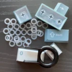 120x Rubber Keycap O-Ring W/ Cap Puller Switch Dampen Sound Mechanical Keyboard