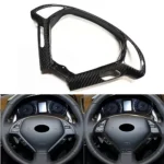 Carbon Fiber Steering Wheel Trim For 13-15 Infiniti G37 EX37 G25 EX35 Q40 Black