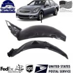 New Fender Liner Left&Right Side For 2007-08 Infiniti G35/ 2009-13 Infiniti G37