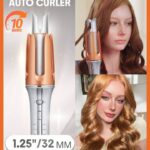 SHEGLAM HAIR مكواة تجعيد تلقائية بلمسة واحدة من It-Curl، أداة تجعيد الشعر التلقائي، أداة تجعيد الشعر الأوتوماتيكية مقاس 32 مم مع 3 درجات حرارة، تسخين سريع ودوران في اتجاهين، إيقاف تلقائي، عصا تجعيد دوارة مضادة للحرق ومضادة للتشابك، أداة تجعيد فورية تعمل باللمس لتصفيف الشعر ماكياج شاطئ y2k يسافر التخييم مدرسة كوسبلاي هدية حرم الجامعة موضة