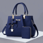 2 قطعة/1 قطعة طقم حقيبة وحافظة نقود للنساء ذات لون سادة، مصنوعة من جلد البولي يوريثان مع علاقة فيونكة، غلق سحاب، هدية مثالية لعيد الأم/عيد الحب، حقيبة أنيقة للنساء بتصميم جمالي ذات سعة كبيرة