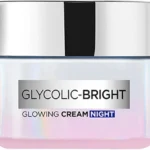 L'Oreal Paris Glycolic Bright Glowing Night Cream, 15ml |Overnight Brightening Cream with Glycolic Acid that Visbily Minimizes Spots & Reveals Glowing skin