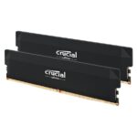 Crucial Pro DDR5 RAM 64GB Kit (2x32GB) 6400MHz CL40, Overclocking Desktop Gaming Memory, Intel XMP 3.0 & AMD Expo Compatible – Black CP2K32G64C40U5B