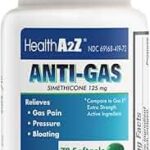 HealthA2Z® Gas Relief Simethicone | 125mg | Relieves from Stomach Discomfort and Gas | Anti Flatulence | Relieves Gas Fast and Bloating (72 Counts (Pack of 1))
