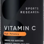 Sports Research Vitamin C 1000mg - Non-GMO Project Verified Ascorbic Acid Vitamin C Supplement for Immune Support & Antioxidant Protection | Vegan Friendly, 8 Month Supply (240 Count)