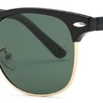 AEVOGUE Polarized Sunglasses For Women And Men Semi Rimless Frame Retro Sun Glasses AE0369