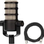 Rode PodMic Dynamic Podcasting Microphone Bundled with 20ft XLR Microphone Cable + Cleaning Cloth (3 Items)
