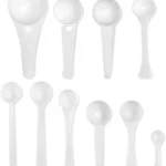 NIIIYTYB 10Pcs Plastic Measuring Spoons Set Gram Cup Powder Scoops 0.25g 0.5g 1g 1.5g 2g 3g 5g 7.5g 10g 15g Adjustable Measuring Spoons for Powder Bead Coffee Spices Dry Goods