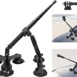 MYAKON Insta 360 Car Mount, 5-in-1 Suction Cup Mount for Insta360 X5 Accessories, 59-inch Invisible Selfie Stick Suction Cups Compatible with GoPro Max, Insta 360 X5 X4 X3 X2, Action Cameras