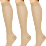 Laite Hebe 3 Pack Medical Compression Sock-Compression Sock for Women and Men-Best for Running,Nursing,Sports