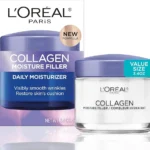 L'Oreal Paris Collagen Moisture Filler Face Cream, Anti-Aging Face Moisturizer, Non-Greasy Skin Care Formula For Up to 48HR Hydration, 3.4 Oz