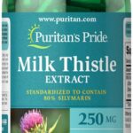 Puritans Pride Milk Thistle Standardized 250 Mg Silymarin Capsules, 100 Count
