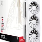 XFX Quicksilver AMD Radeon RX 9070XT White Gaming Edition with 16GB GDDR6 HDMI 3xDP, AMD RDNA 4 RX-97TQICKW9
