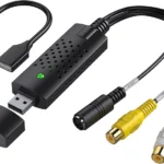 VHS to Digital Converter, RCA to USB Capture Card, USB 2.0 Video Converter Grabber, Convert VHS to Digital from VHS VCR Hi8 DVD Mini DV for PC TV Tape Player Camcorder, MAC Windows Vista Compatible