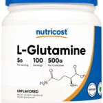 Nutricost L-Glutamine Powder (500 Grams) Unflavored - Gluten Free & Non-GMO, 100 Servings