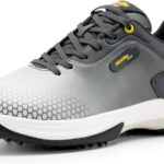 FitVille Wide & Extra Wide Mens Golf Shoes Professional Outdoor Waterproof Spiked Golf Shoes for Men