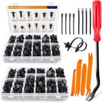 GOOACC 480PCS Bumper Retainer Clips with Fastener Remover Car Plastic Rivets Push Retainer Kit -Door Trim Panel Clips for Toyota GM Ford Honda Acura Chrysler