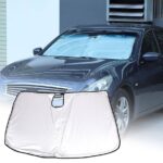Windshield Sun Shade Compatible with Infiniti 2007-2013 G25 G35 G37, Foldable UV Ray Reflector Auto Window Sun Shade, Keeps Your Vehicle Cool Sun Shield Accessories