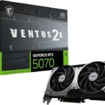 MSI Gaming RTX 5070 12G Ventus 2X OC Graphics Card (12GB GDDR7, 192-bit, Extreme Performance: 2557 MHz, DisplayPort x3 2.1a, HDMI 2.1b, NVIDIA Blackwell Architecture)