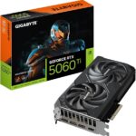GIGABYTE GeForce RTX 5060 Ti WINDFORCE OC 16G Graphics Card, 16GB 128-bit GDDR7, PCIe 5.0, WINDFORCE Cooling System, GV-N506TWF2OC-16GD Video Card