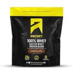 Ascent 100% Whey Protein Powder - Post Workout Whey Protein Isolate, Zero Artificial Flavors & Sweeteners, Soy & Gluten Free, 5.5g BCAA, 2.6g Leucine, Essential Amino Acids, Chocolate 4 lb